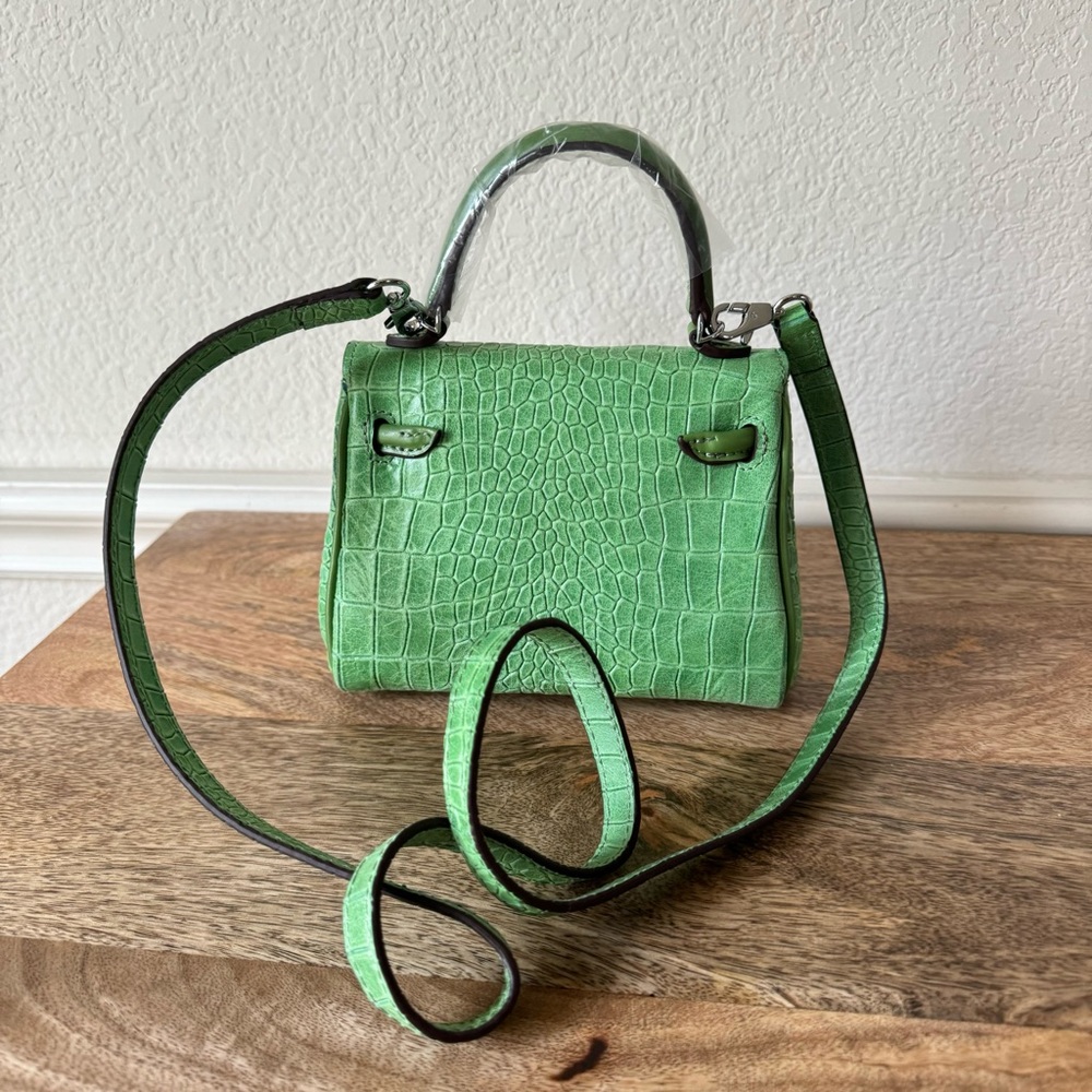 Leather Embossed Top handle Doll Bag - Picture 7 of 16